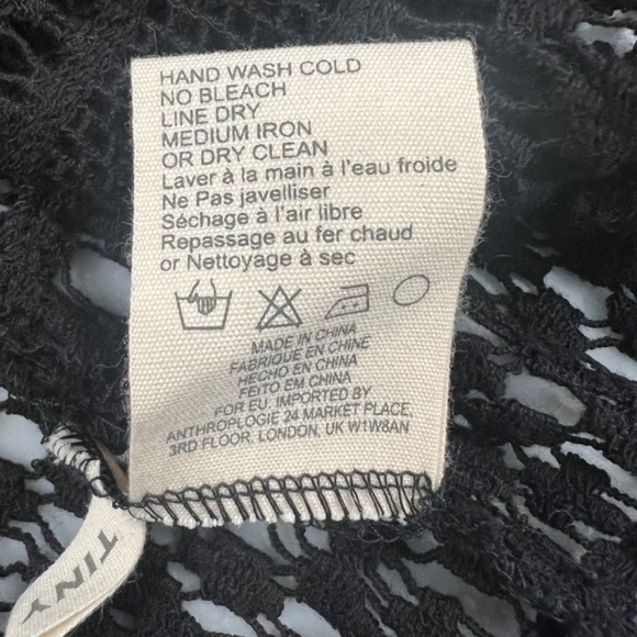 Anthropologie Tiny Crochet Miri Vest Black Over Shirt NWOT - Picture 11 of 12